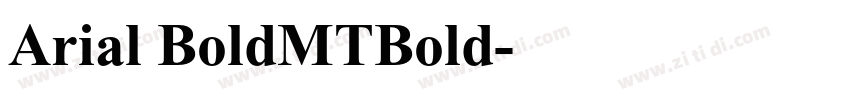 Arial BoldMTBold字体转换